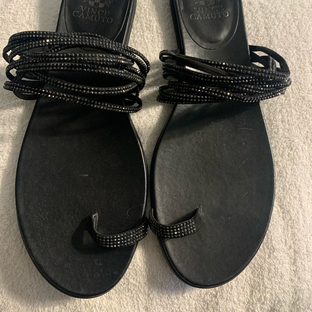 Vince Camuto Black Leather Sandal